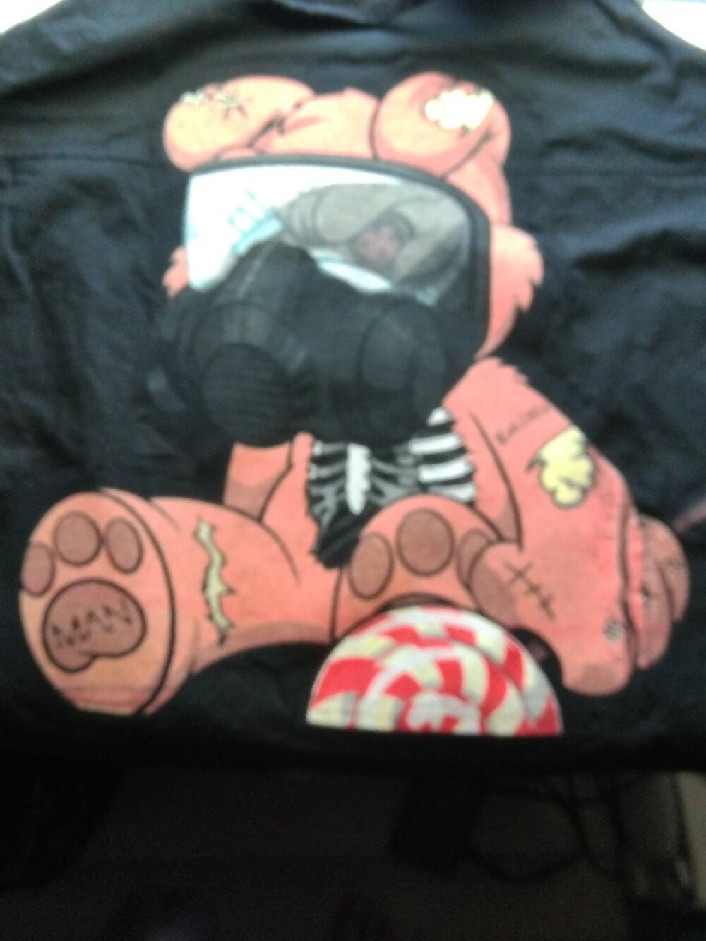 Extra Large Decrepit Bear In Gas Mask apron-Good Condition-Unique!